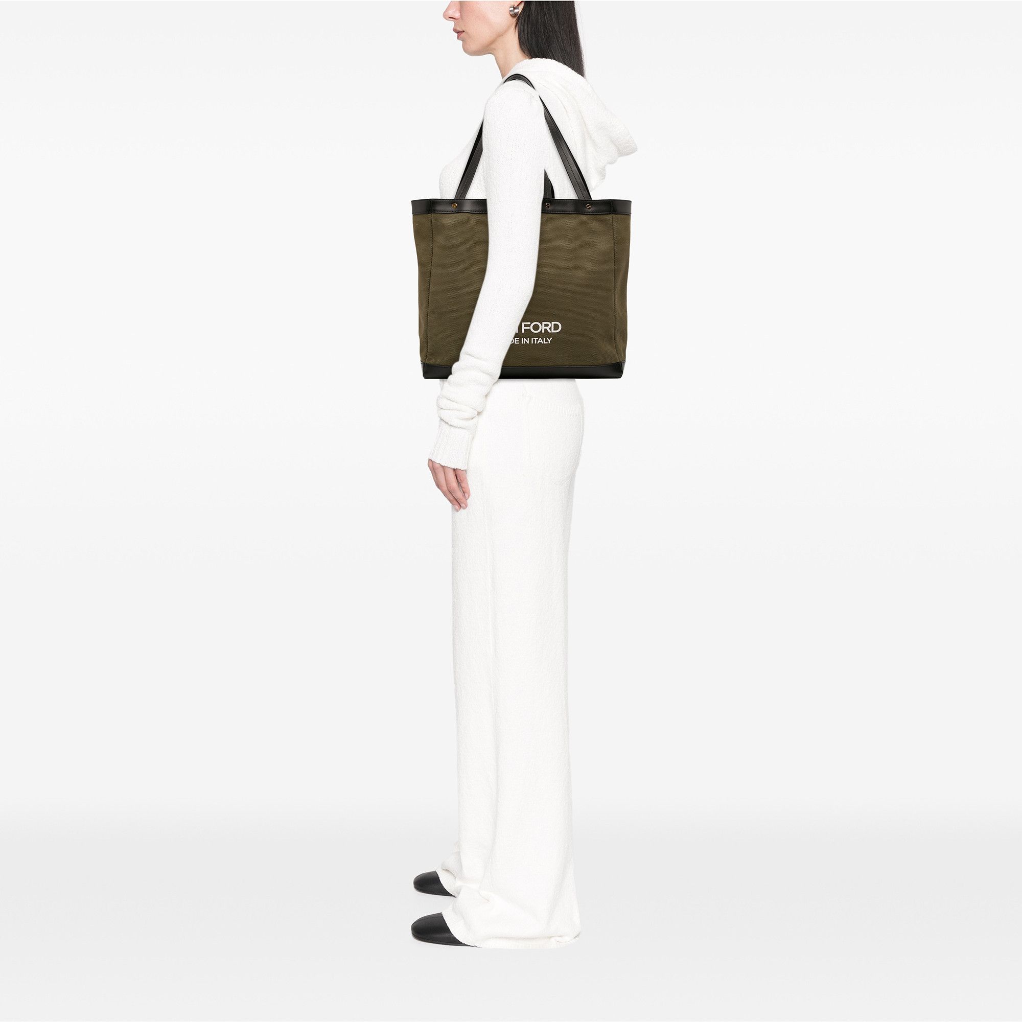 Tom Ford Tom Ford Medium Canvas T Screw Tote Size ONE SIZE - 9 Thumbnail