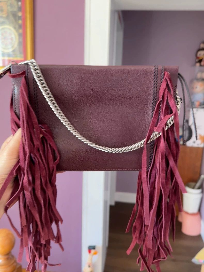 Givenchy Givenchy Burgundy Leather Fringe Bag - dmc Size ONE SIZE - 6 Thumbnail