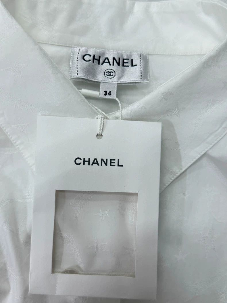 Chanel Chanel 24C White Star Print Shirt - dmc Size US M / EU 48-50 / 2 - 4 Thumbnail