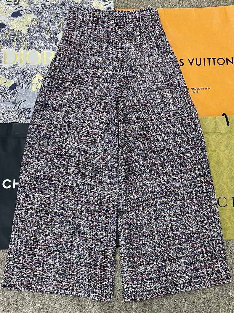 Chanel Chanel Multi Woven Wide-Leg Pants - dmc Size US 38 / EU 54 - 3 Thumbnail