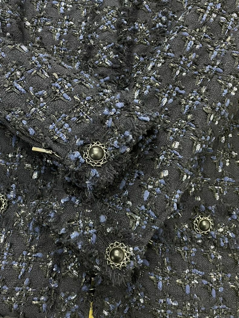 Chanel Chanel Blue Tweed Zip Jacket - dmc Size US M / EU 48-50 / 2 - 2 Thumbnail