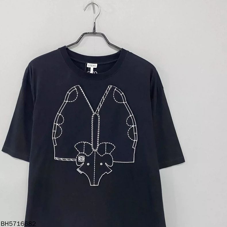 Loewe LOEWE Black Embroidered Elephant Logo Tee - dmc Size US XS / EU 42 / 0 - 2 Thumbnail