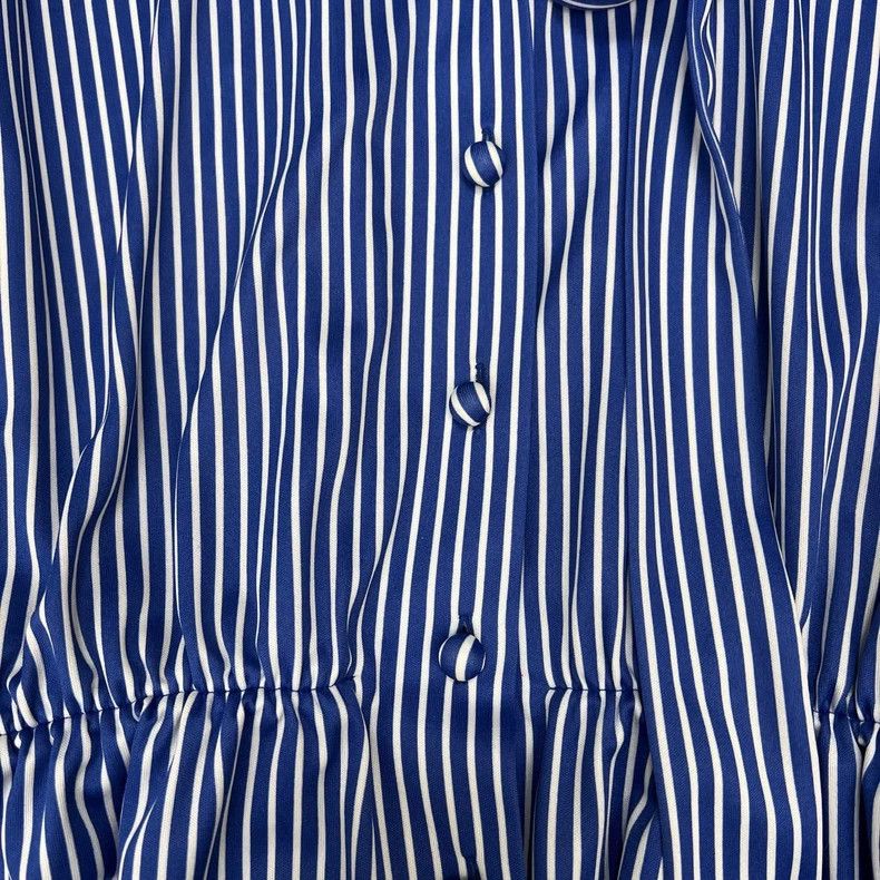 Balenciaga Balenciaga Blue White Stripe Top - dmc Size US XS / EU 42 / 0 - 7 Thumbnail