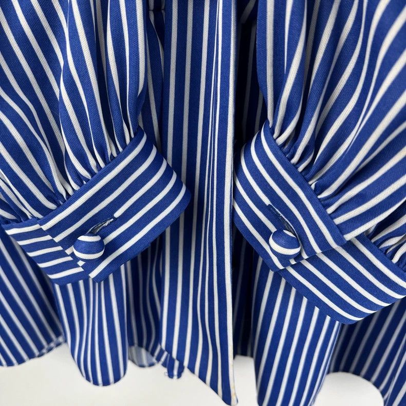 Balenciaga Balenciaga Blue White Stripe Top - dmc Size US XS / EU 42 / 0 - 6 Thumbnail