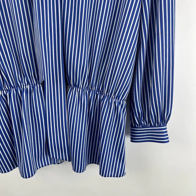 Balenciaga Balenciaga Blue White Stripe Top - dmc Size US XS / EU 42 / 0 - 5 Thumbnail