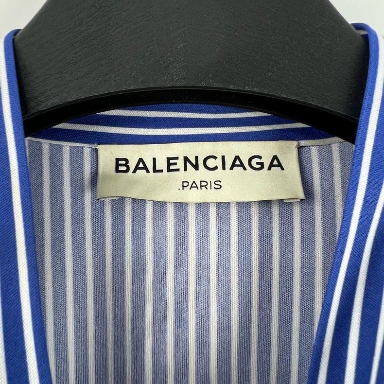 Balenciaga Balenciaga Blue White Stripe Top - dmc Size US XS / EU 42 / 0 - 3 Thumbnail