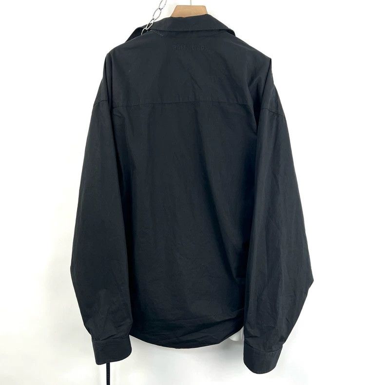 Balenciaga Balenciaga Irregular Embroidered Logo Black Shirt - dmc Size US M / EU 48-50 / 2 - 3 Thumbnail