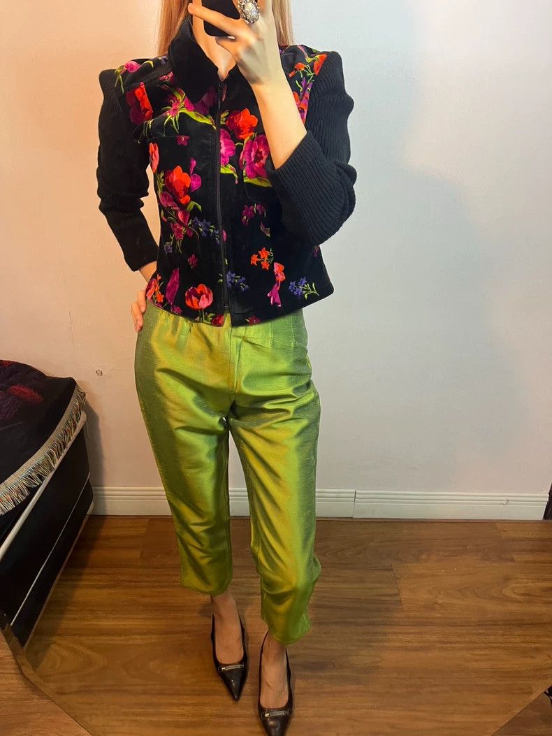 Kenzo Kenzo Floral Velvet Zip Jacket - dmc Size US M / EU 48-50 / 2 - 9 Thumbnail