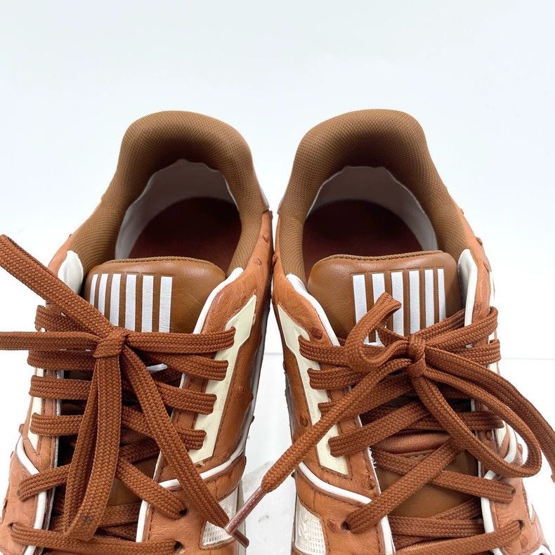 Louis Vuitton Louis Vuitton Trainer Brown Ostrich Sneakers - dmc Size US 7.5 / EU 40-41 - 4 Thumbnail