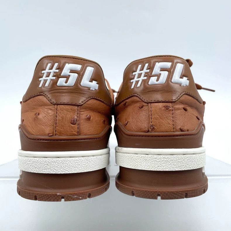 Louis Vuitton Louis Vuitton Trainer Brown Ostrich Sneakers - dmc Size US 7.5 / EU 40-41 - 5 Thumbnail