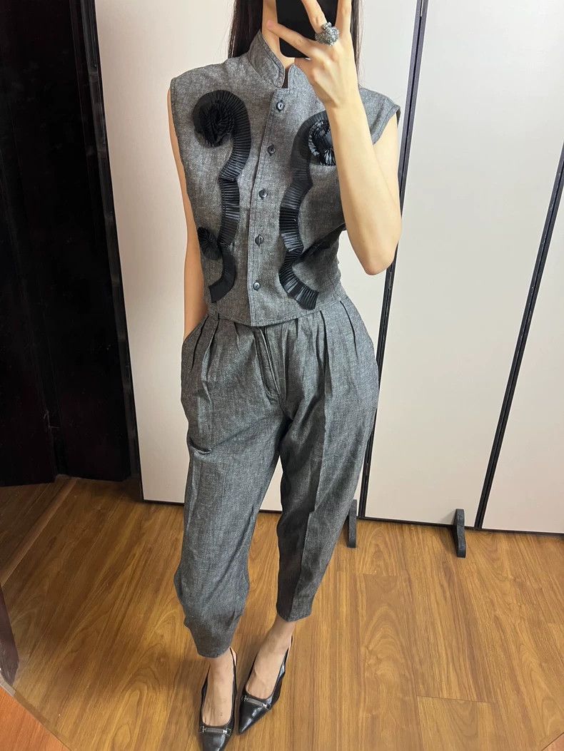 Kenzo Kenzo 90s Linen Blend Vest & Pants Set - dmc Size US 36 / EU 52 - 9 Thumbnail