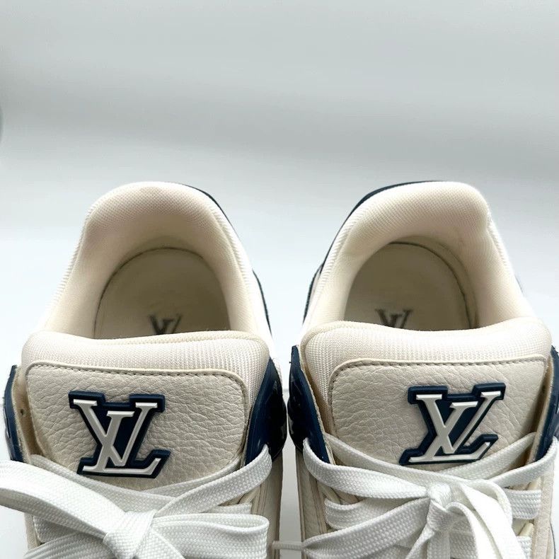 Louis Vuitton Louis Vuitton LV Trainer White Blue Sneakers - dmc Size US 10.5 / EU 43-44 - 5 Thumbnail