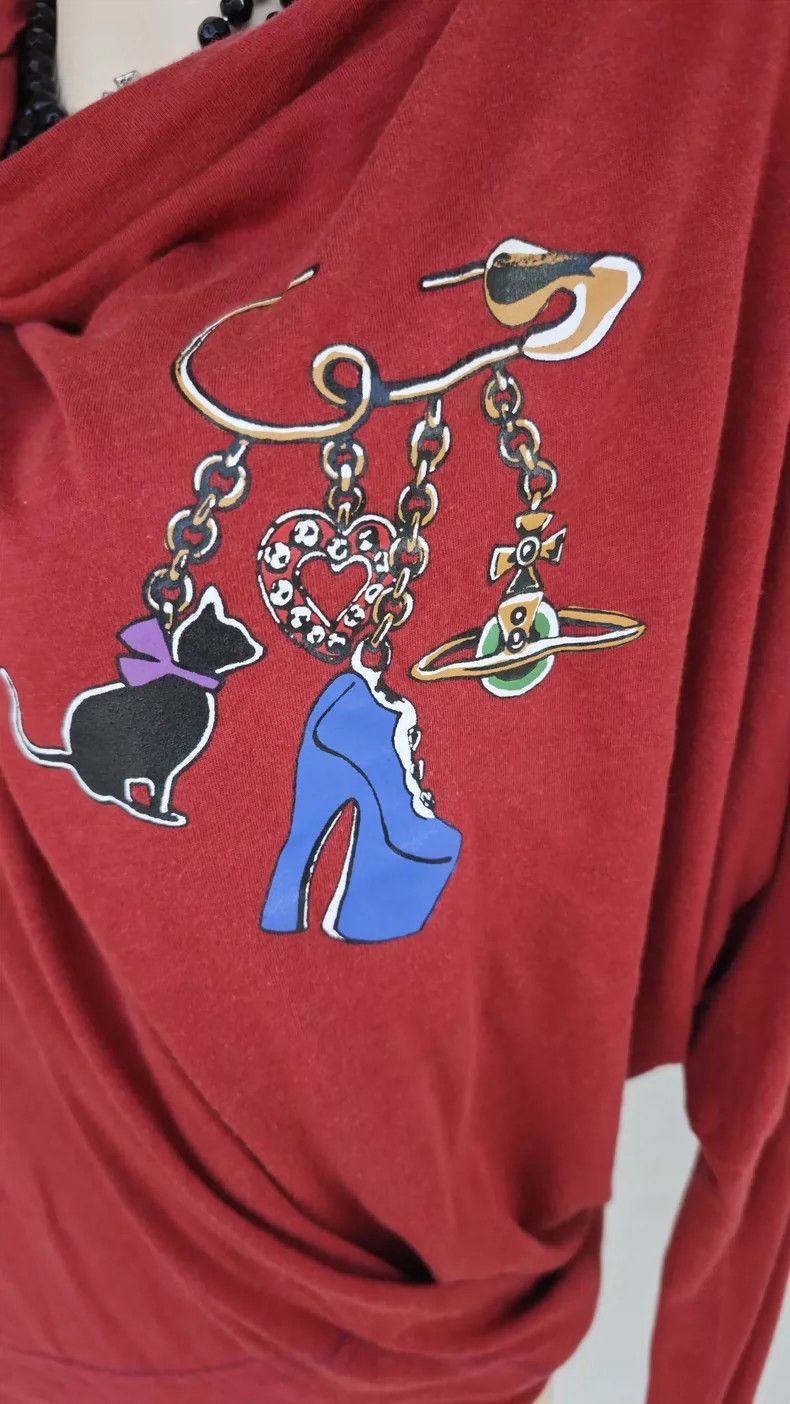 Vivienne Westwood Vivienne Westwood Red Asymmetric Top - dmc Size US M / EU 48-50 / 2 - 6 Thumbnail