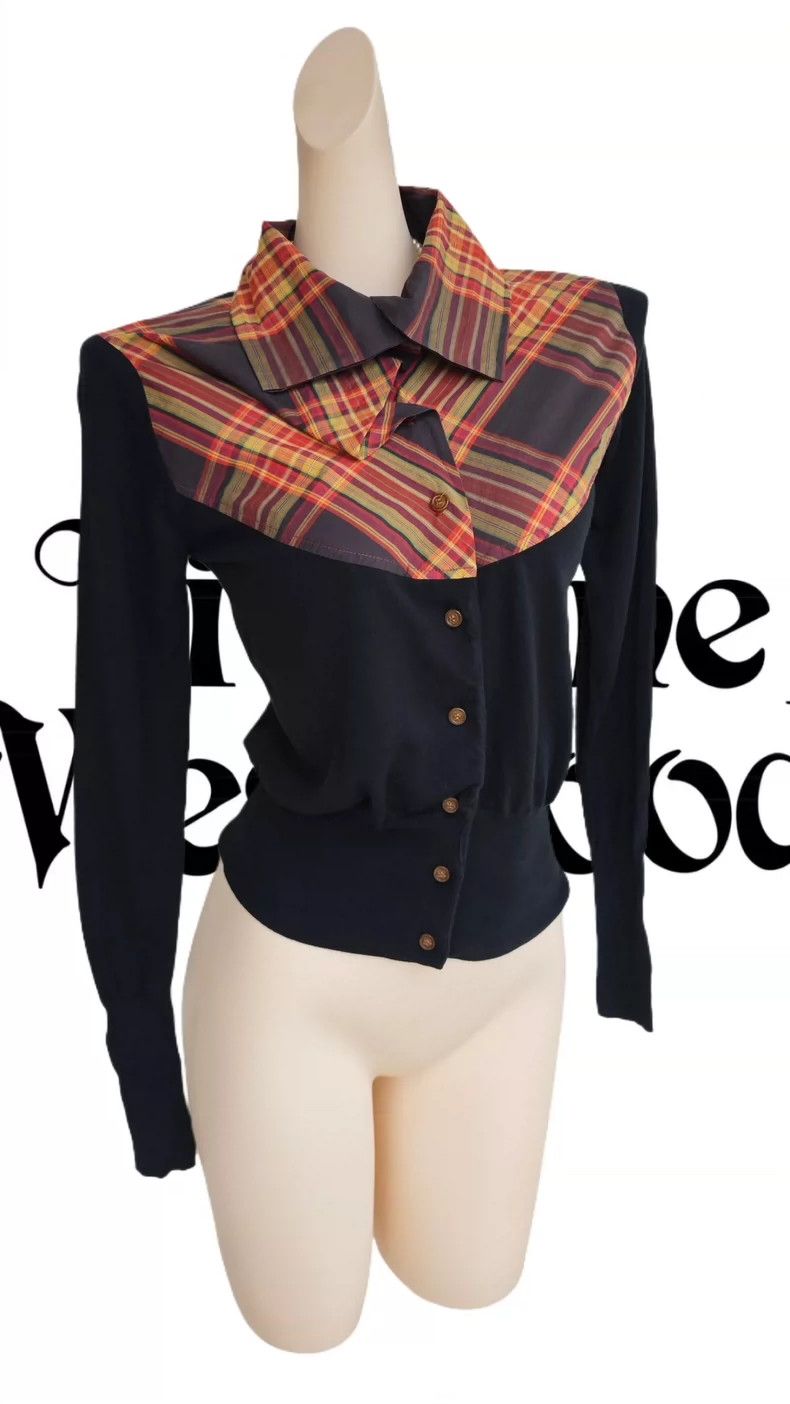 Vivienne Westwood Vivienne Westwood Orange Plaid Sweater - dmc Size US S / EU 44-46 / 1 - 4 Thumbnail