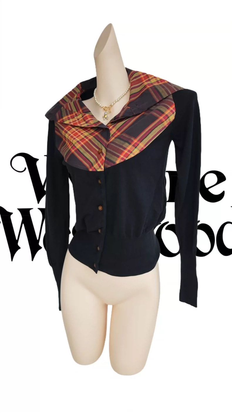 Vivienne Westwood Vivienne Westwood Orange Plaid Sweater - dmc Size US S / EU 44-46 / 1 - 5 Thumbnail