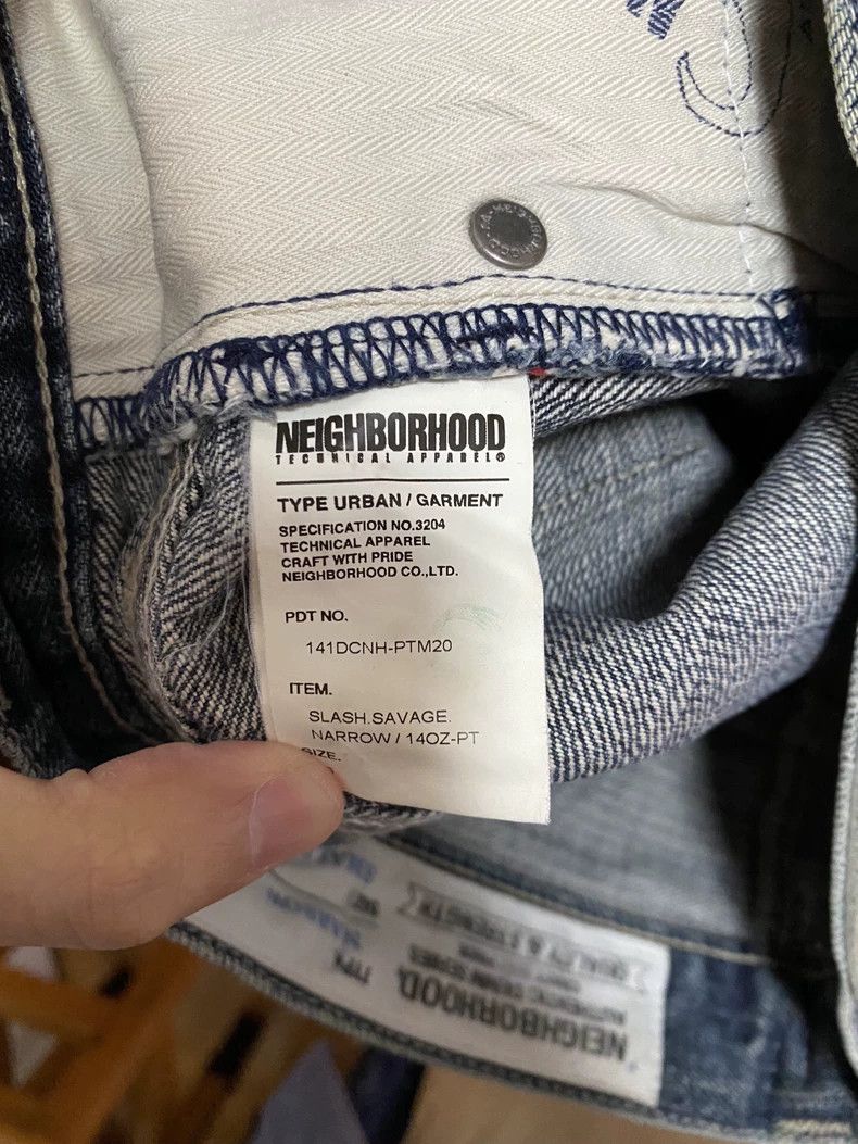 Neighborhood NEIGHBORHOOD SLASH SAVAGE NARROW 14OZ-PT Denim - dmc Size US 29 - 7 Thumbnail