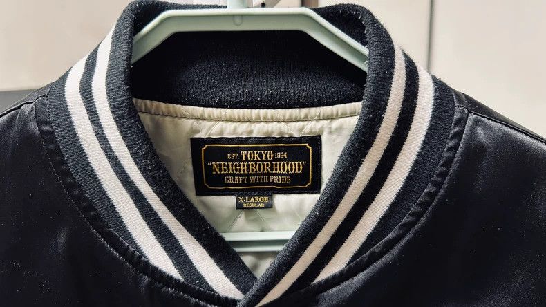 Neighborhood Neighborhood Silk Slogan Varsity Jacket XL - dmc Size US XL / EU 56 / 4 - 6 Thumbnail