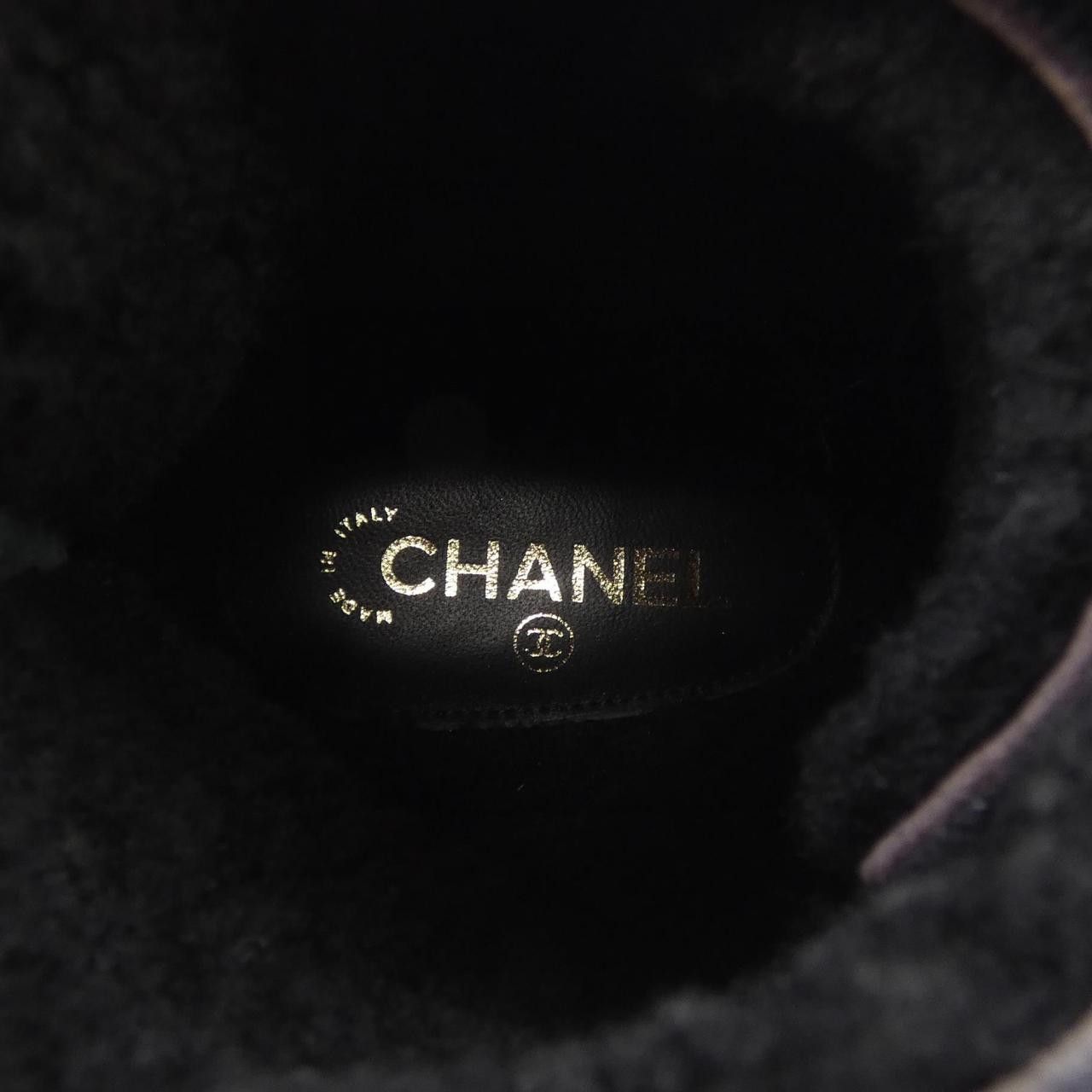 Chanel Chanel Chanel G39093Y56084 Print Fabric Lambskin Shearling Boots Leather Shoes G39093Y56084 DUTY FREE for USA Size ONE SIZE - 6 Thumbnail