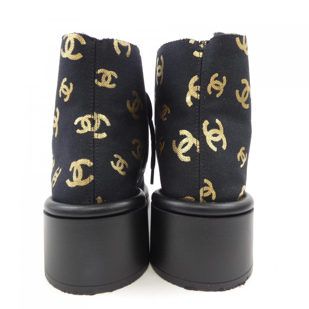 Chanel Chanel Chanel G39093Y56084 Print Fabric Lambskin Shearling Boots Leather Shoes G39093Y56084 DUTY FREE for USA Size ONE SIZE - 5 Thumbnail