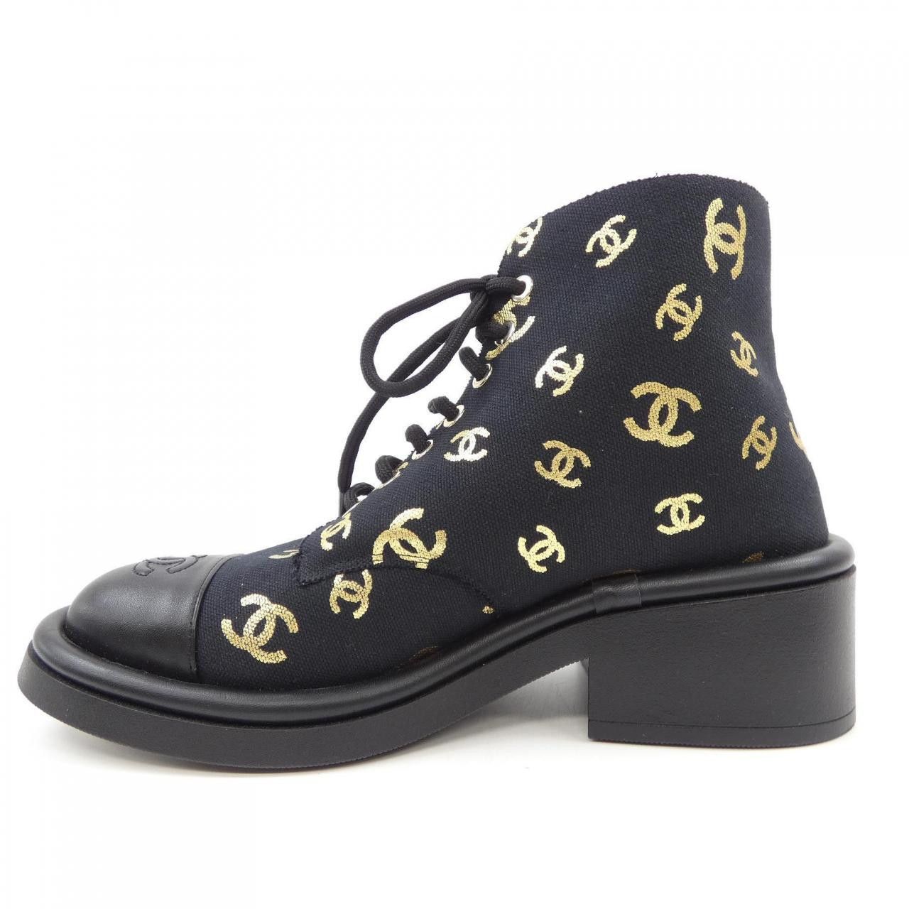 Chanel Chanel Chanel G39093Y56084 Print Fabric Lambskin Shearling Boots Leather Shoes G39093Y56084 DUTY FREE for USA Size ONE SIZE - 2 Thumbnail