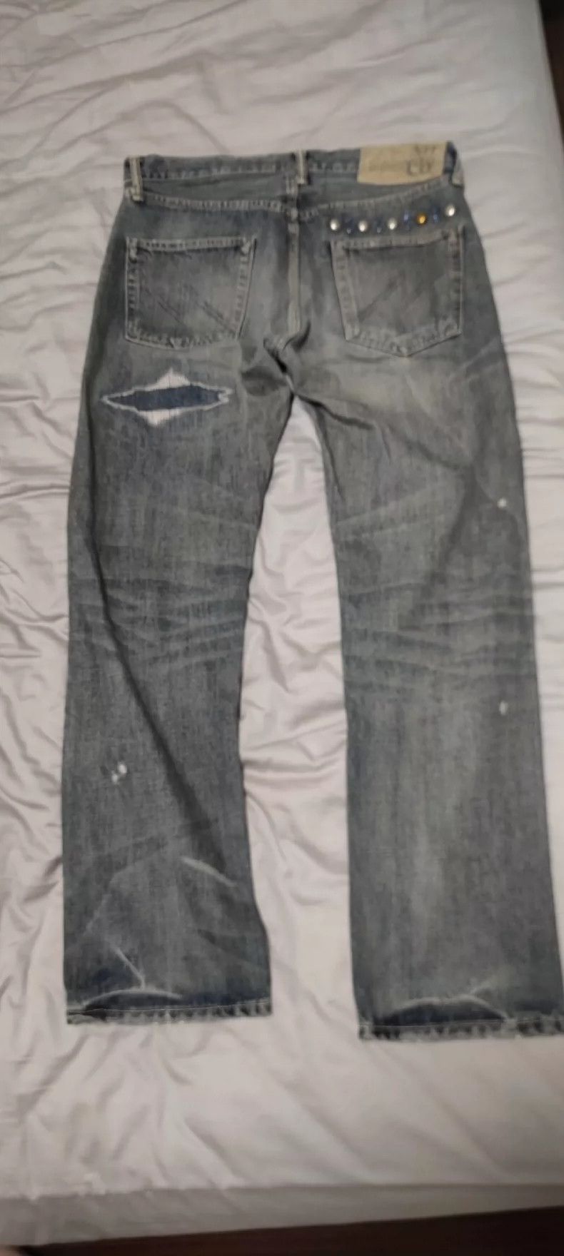 Neighborhood Neighborhood 12AW Distressed Denim Jeans - dmc Size US 33 - 2 Thumbnail