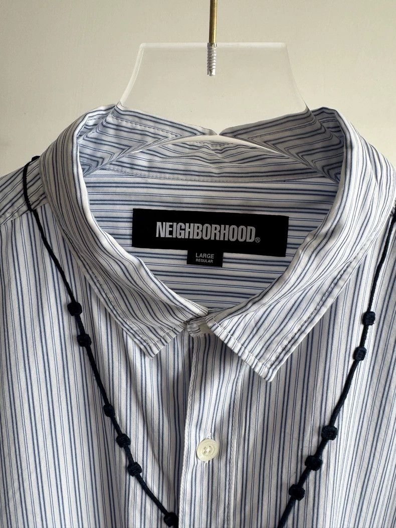 Neighborhood Neighborhood Cross Embroidered Stripe Shirt - dmc Size US L / EU 52-54 / 3 - 4 Thumbnail
