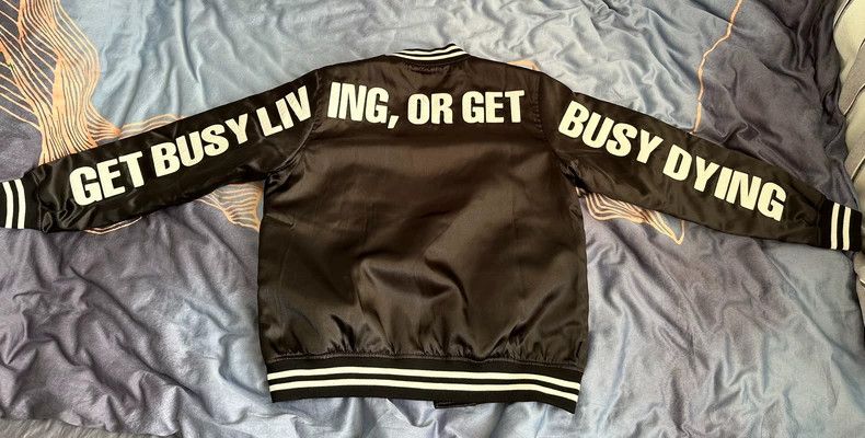 Neighborhood NEIGHBORHOOD 17AW Leather Logo Satin Jacket - dmc Size US L / EU 52-54 / 3 - 3 Thumbnail