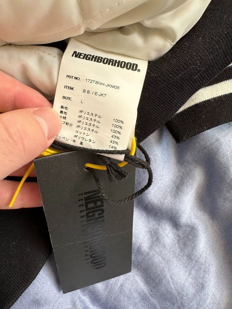 Neighborhood NEIGHBORHOOD 17AW Leather Logo Satin Jacket - dmc Size US L / EU 52-54 / 3 - 8 Thumbnail