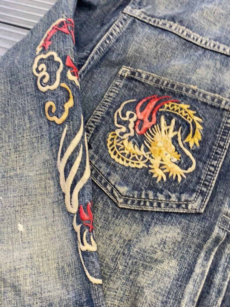 Neighborhood NEIGHBORHOOD Denim Dragon Embroidery Shirt - dmc Size US L / EU 52-54 / 3 - 3 Thumbnail
