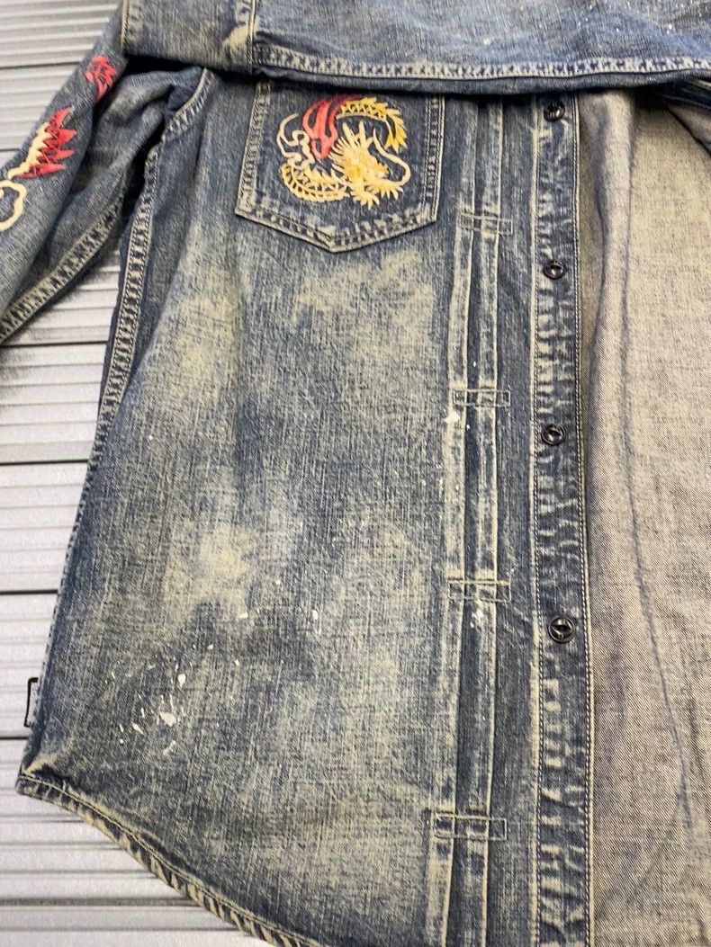 Neighborhood NEIGHBORHOOD Denim Dragon Embroidery Shirt - dmc Size US L / EU 52-54 / 3 - 5 Thumbnail