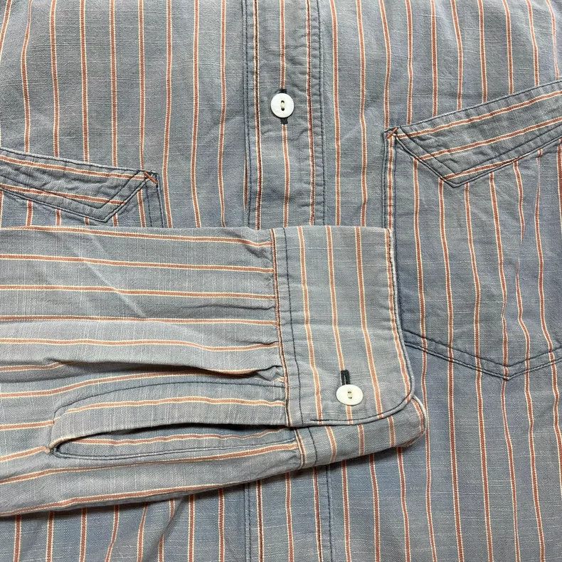 RRL Ralph Lauren RRL Striped Long Sleeve Shirt - dmc Size US S / EU 44-46 / 1 - 5 Thumbnail