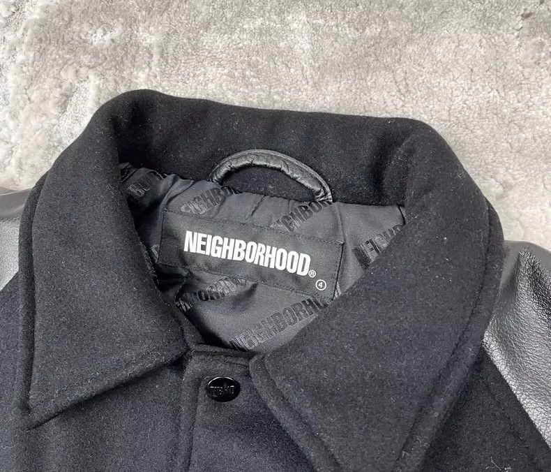 Neighborhood NEIGHBORHOOD Leather Wool Varsity Jacket - dmc Size US L / EU 52-54 / 3 - 3 Thumbnail