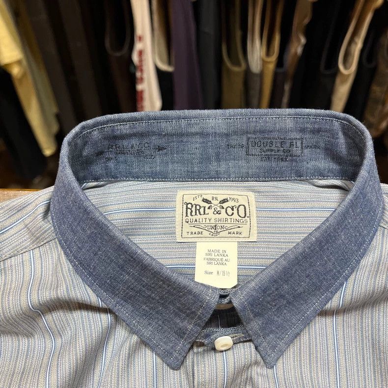 RRL Ralph Lauren RRL Striped Button-Up Shirt - dmc Size US M / EU 48-50 / 2 - 3 Thumbnail