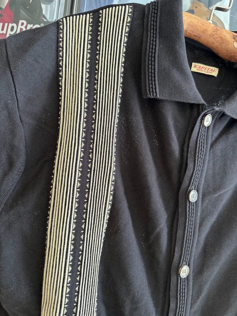 Kapital kapital cotton knit vintage polo shirt - dmc Size US L / EU 52-54 / 3 - 2 Thumbnail