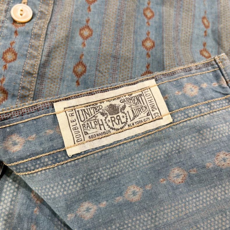 RRL Ralph Lauren RRL Vintage Printed Long Sleeve Shirt - dmc Size US M / EU 48-50 / 2 - 5 Thumbnail