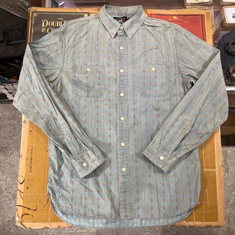 RRL Ralph Lauren RRL Vintage Printed Long Sleeve Shirt - dmc Size US M / EU 48-50 / 2 - 2 Thumbnail