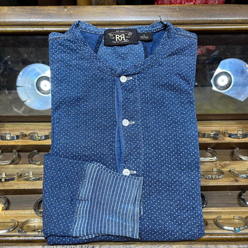 RRL Ralph Lauren RRL Indigo Dyed Henley Shirt - dmc Size US S / EU 44-46 / 1 - 8 Thumbnail