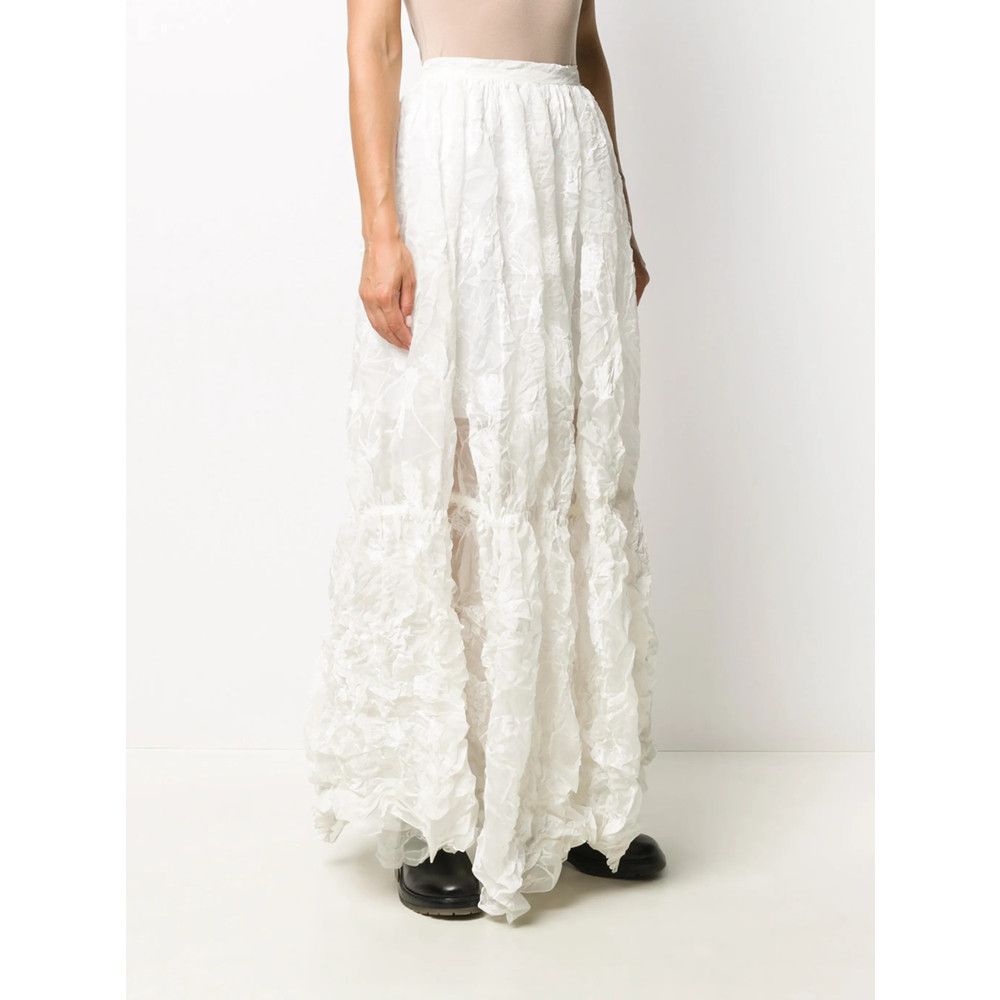 Nina Ricci Nina Ricci WHITE Skirts - Asymmetric & Draped Skirts Size 27" / US 4 / IT 40 - 4 Thumbnail