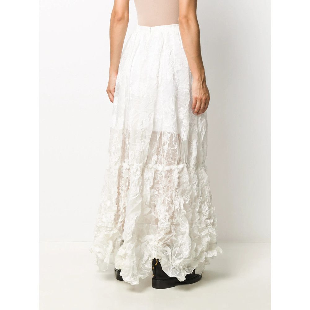 Nina Ricci Nina Ricci WHITE Skirts - Asymmetric & Draped Skirts Size 27" / US 4 / IT 40 - 3 Thumbnail