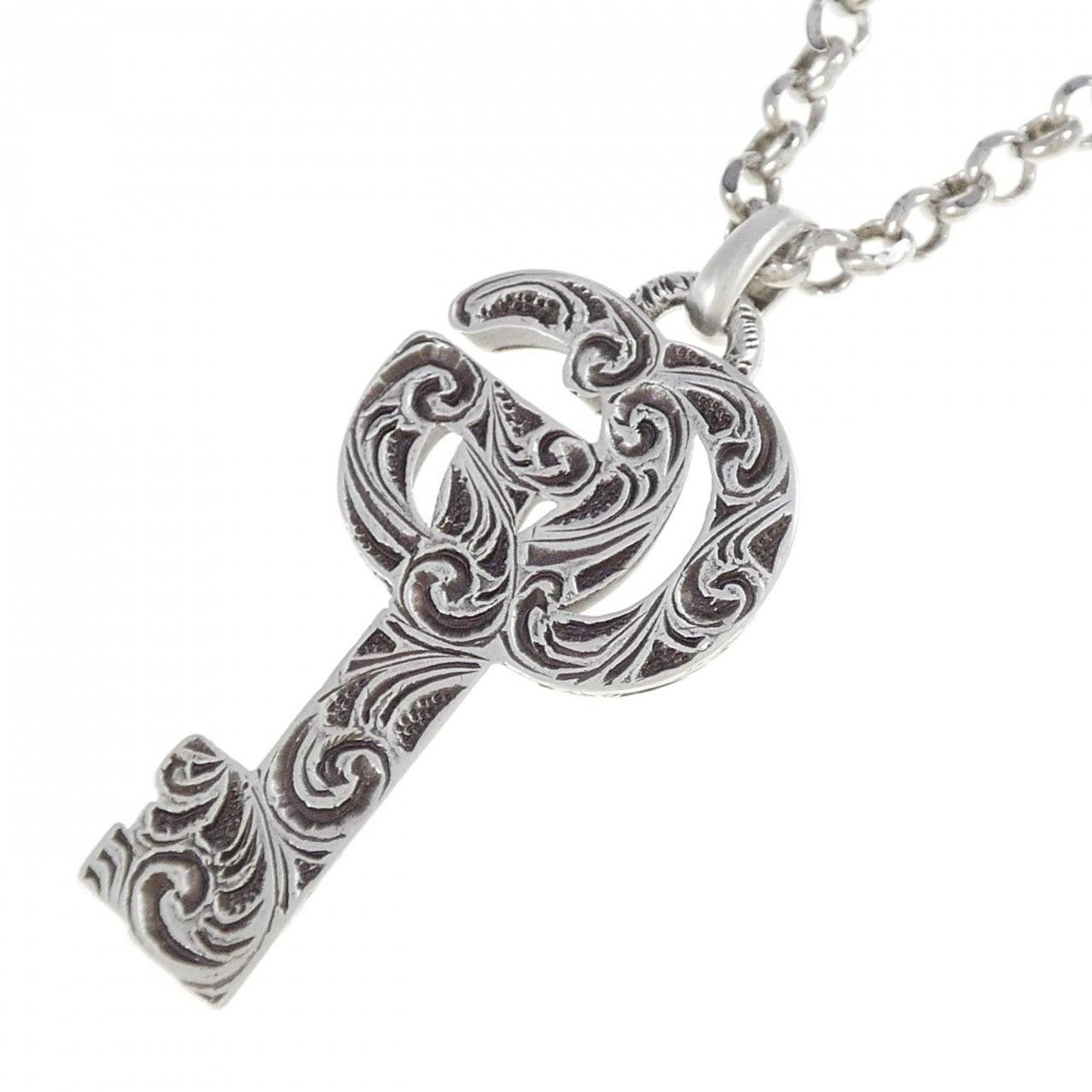 Gucci Gucci Gucci Double G Key 925 Silver Necklace Metal Necklace 627757 J8400 0701 DUTY FREE for USA Size ONE SIZE - 4 Thumbnail