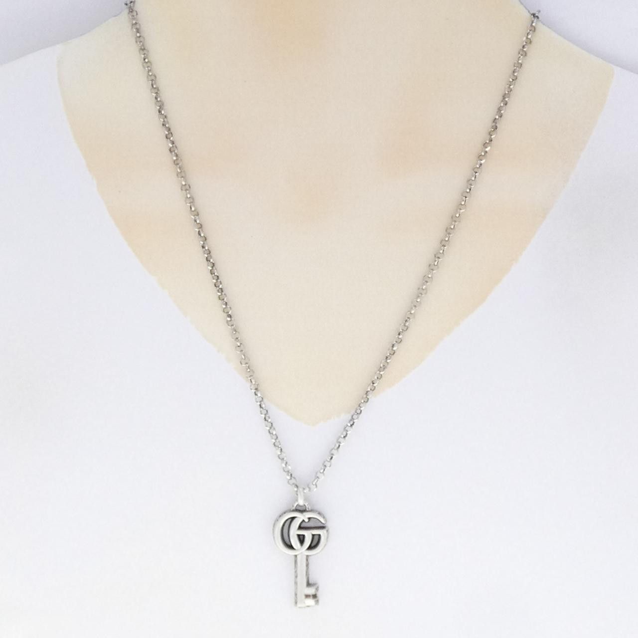 Gucci Gucci Gucci Double G Key 925 Silver Necklace Metal Necklace 627757 J8400 0701 DUTY FREE for USA Size ONE SIZE - 6 Thumbnail