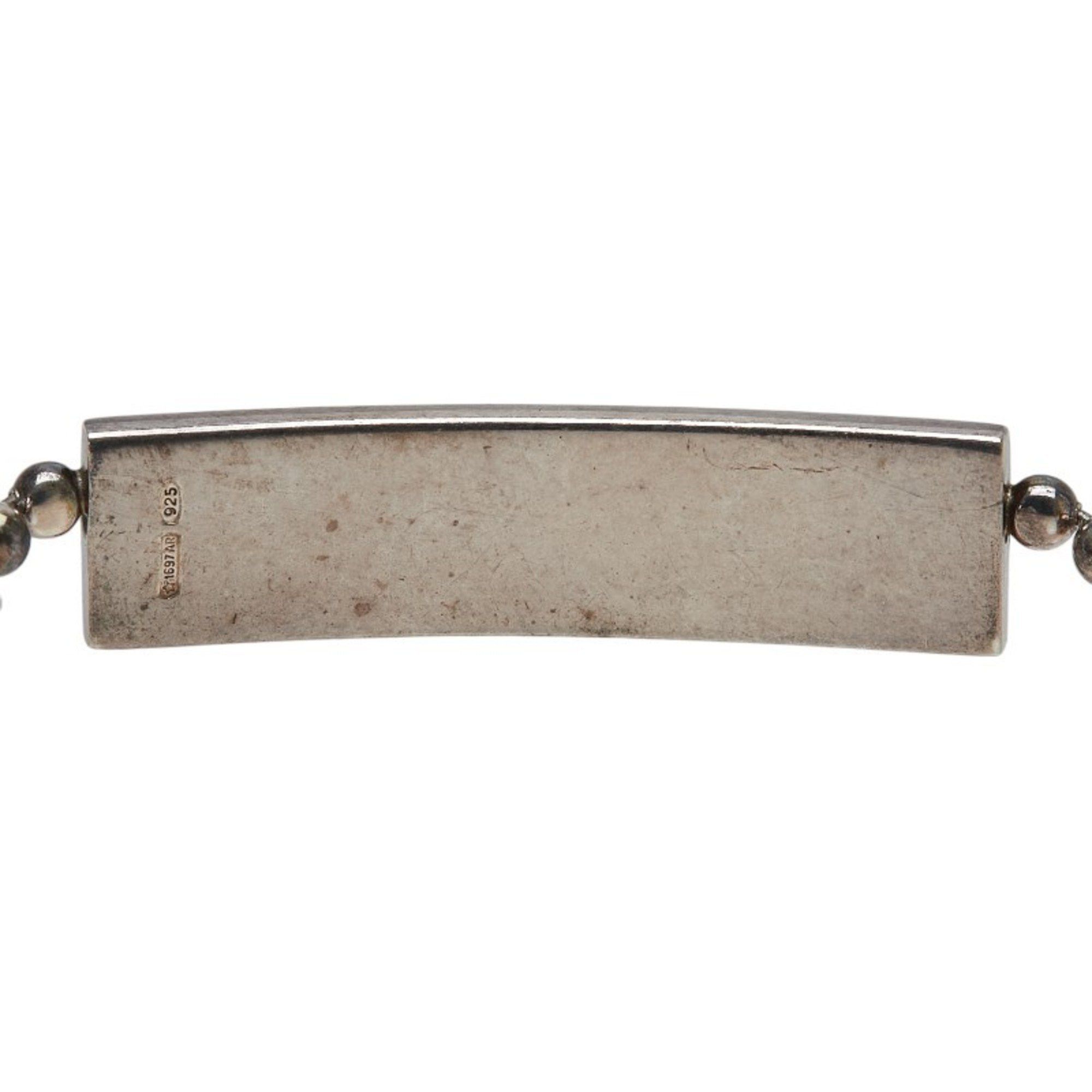 Gucci Gucci logo plate ball chain necklace choker in SV925 silver for women. Size ONE SIZE - 4 Thumbnail
