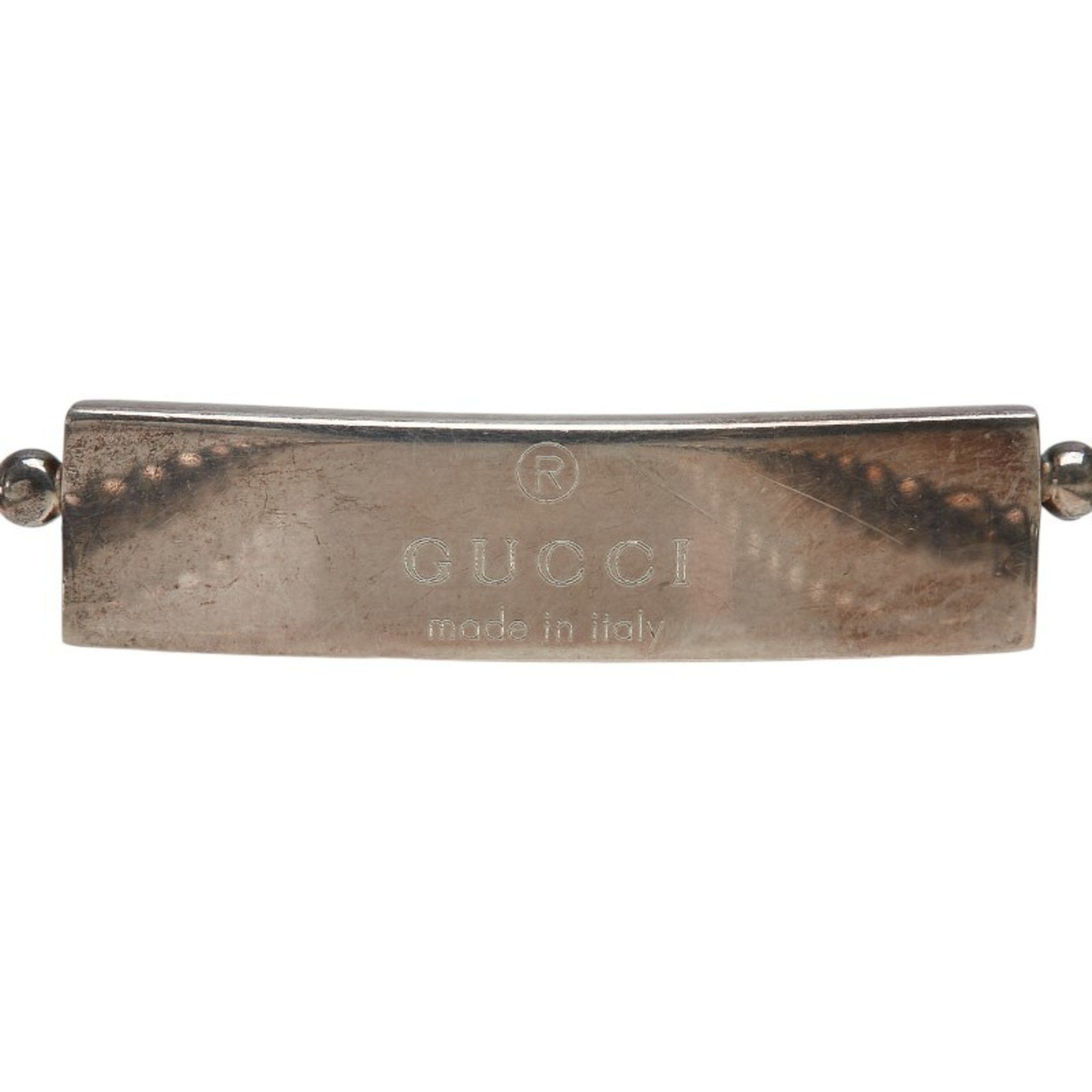 Gucci Gucci logo plate ball chain necklace choker in SV925 silver for women. Size ONE SIZE - 3 Thumbnail