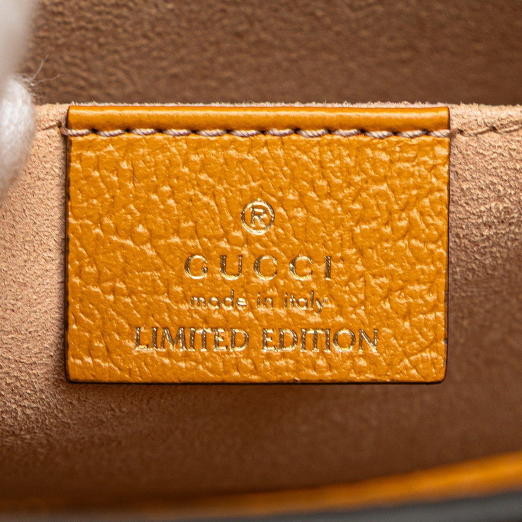 Gucci Gucci x EXO KAI GG Supreme Teddy Bear Clutch Bag 660513 Beige Orange Leather Women's GUCCI Size ONE SIZE - 8 Thumbnail