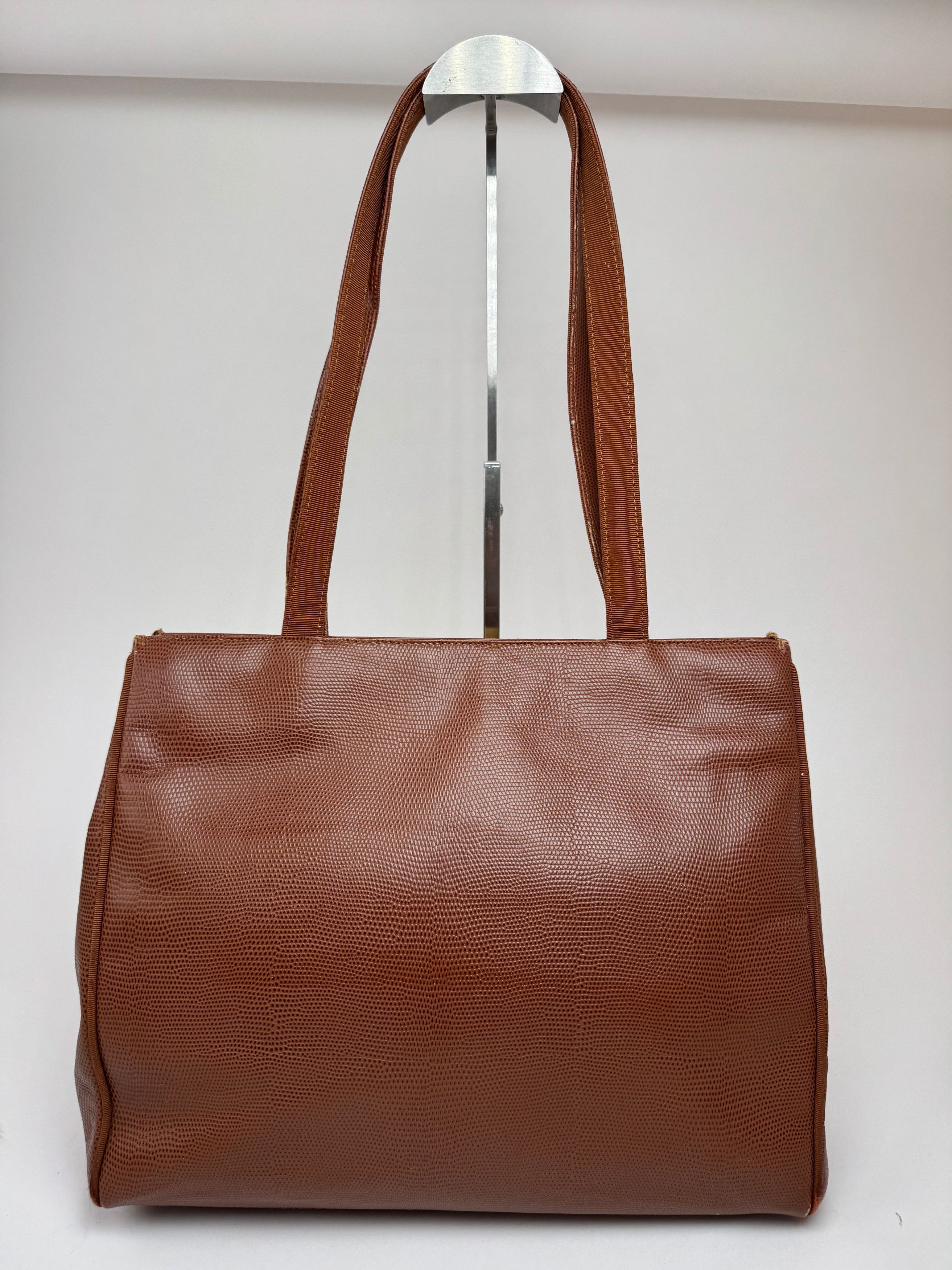 Salvatore Ferragamo Vintage Snake style leather bag brown Size ONE SIZE - 14 Thumbnail