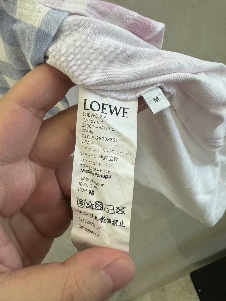 Loewe Loewe Colorblock Plaid Asymmetric Tee - dmc Size US M / EU 48-50 / 2 - 4 Thumbnail