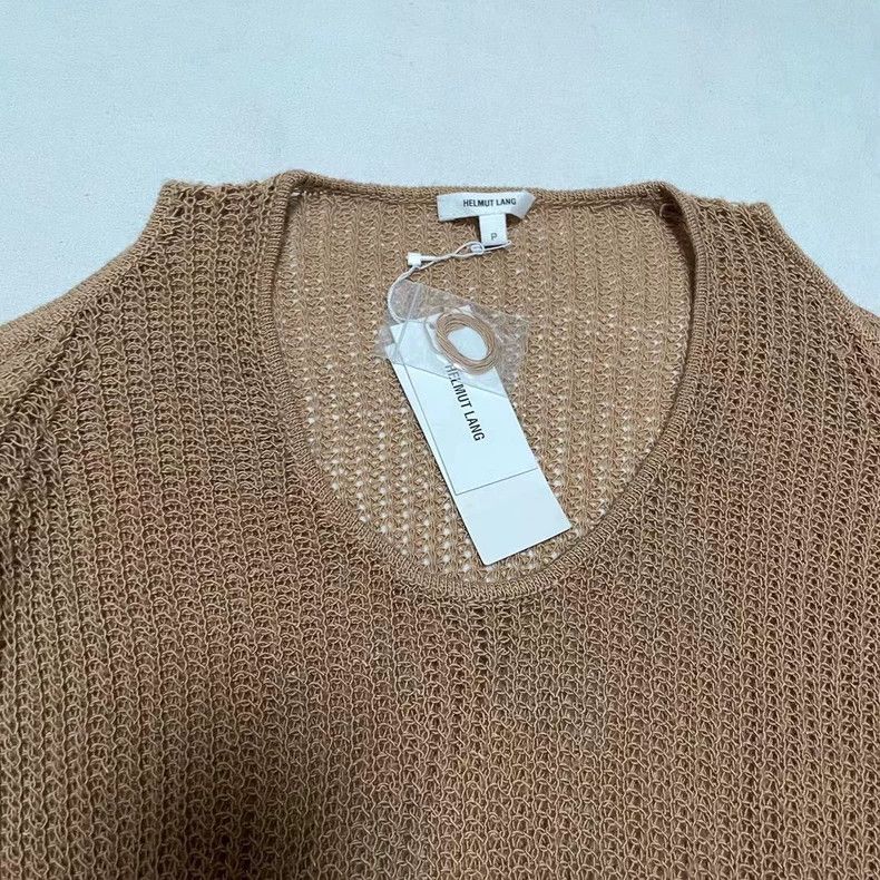 Helmut Lang Helmut Lang Brown Asymmetric Knit Top - dmc Size US M / EU 48-50 / 2 - 4 Thumbnail