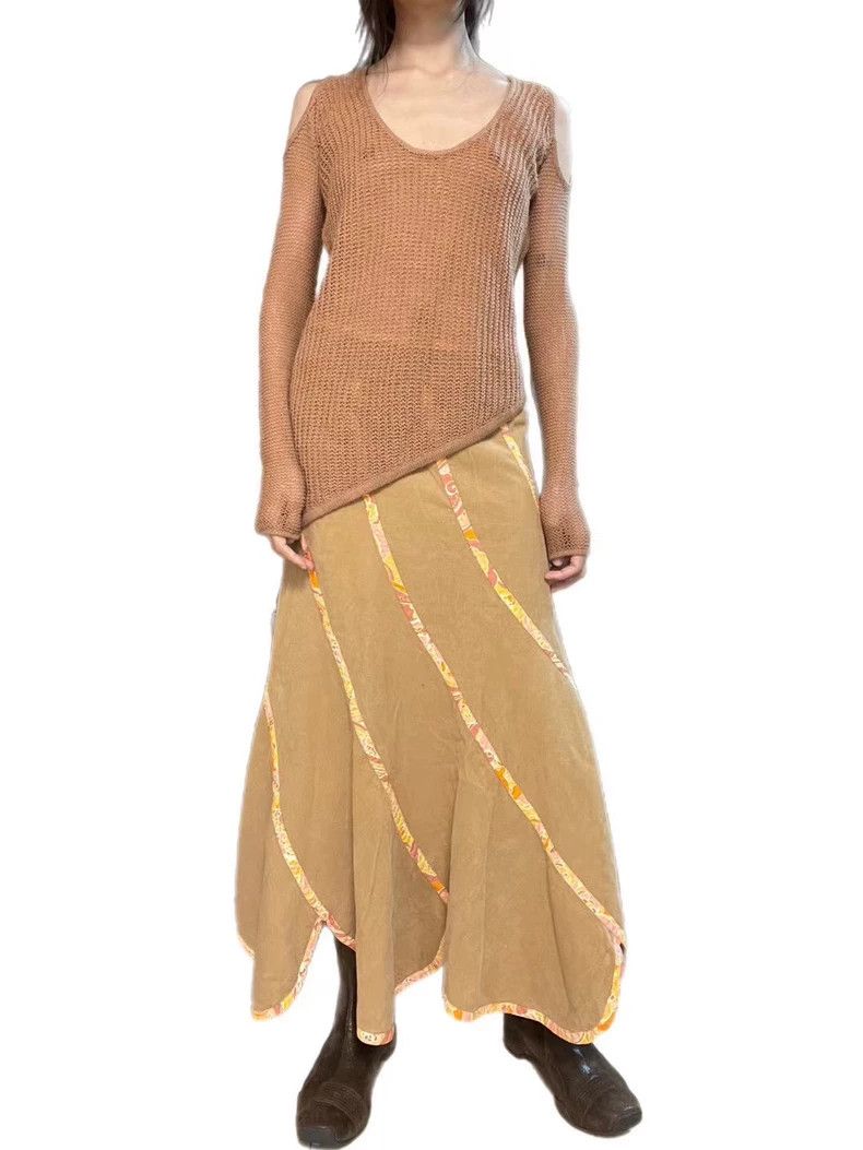 Helmut Lang Helmut Lang Brown Asymmetric Knit Top - dmc Size US M / EU 48-50 / 2 - 2 Thumbnail