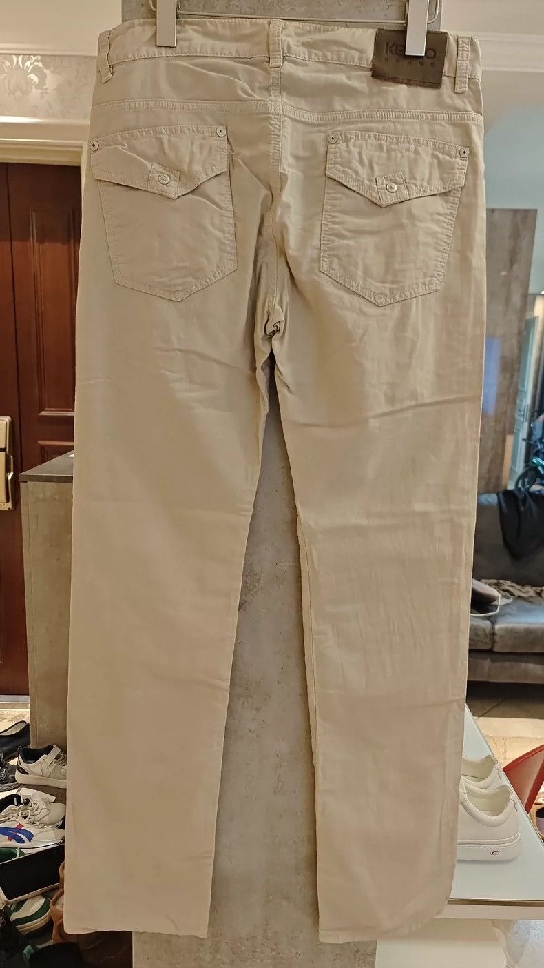 Vintage KENZO Beige Casual Pants - dmc Size US 36 / EU 52 - 2 Thumbnail