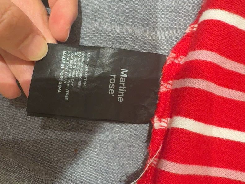 Martine Rose Martine Rose Red Striped Polo - dmc Size US XXS / EU 40 - 4 Thumbnail
